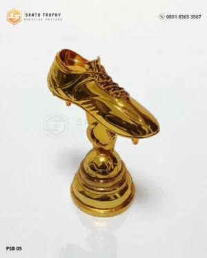 Piala sepak bola futsal sepatu emas trofi top skor futsal