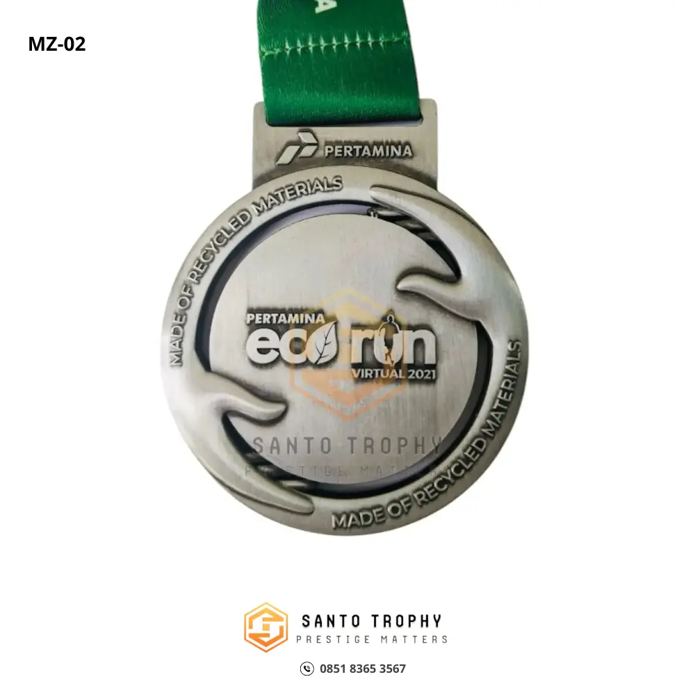 medali zinc alloy eco run pertamina santo trophy