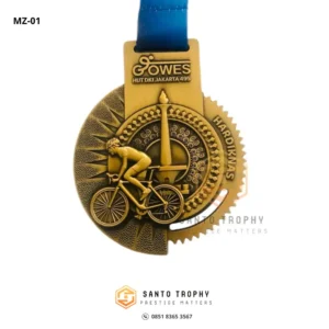 medali zinc alloy gowes hardiknas untuk kejuaraan sepeda