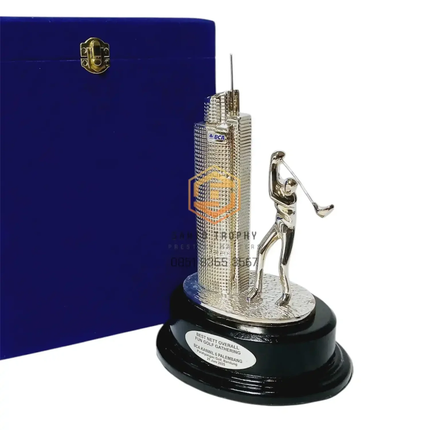 Miniatur Piala BCA Fun Golf Gathering with box bludru