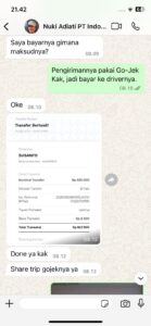 bukti chat dan pembayaran piala custom
