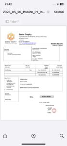 bukti invoice pt indo tambangraya megah