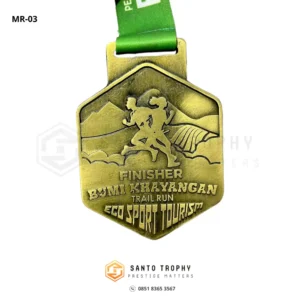 Medali Run Finisher Bumi Khayangan Antique Gold